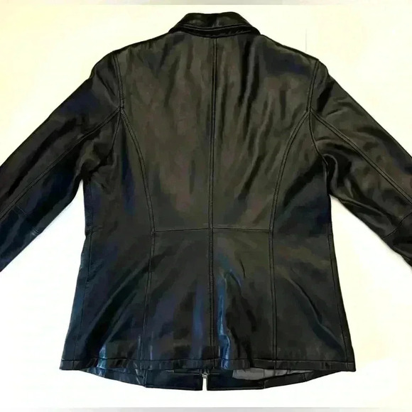 Sonoma Women's Vintage Black Lambskin Leather Jacket Size Large - Picture 10 of 10